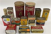 Lot of 12 Vintage Kitchen Advertising Tins