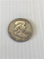 1953 D Franklin Silver Half Dollar
