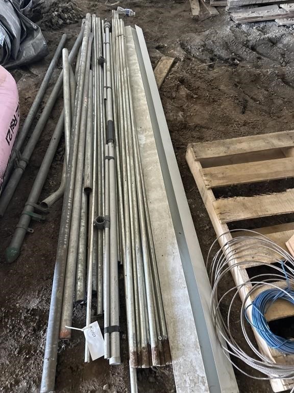 Assort of Alum Poles on Pallet