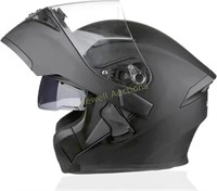Full Face Motorcycle Helmet Black  Large