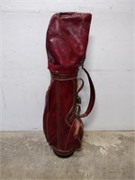 Red Leather Golf Bag