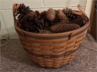 1991 Longaberger Bushel Basket with Liner