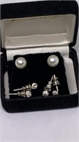 (3) sets of marked sterling earrings