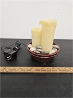 Plug in Faux Candles w Stones