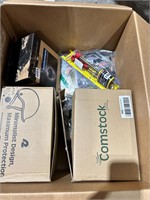 Large box of NEW sporting goods, helmets, outdoor