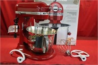Red Kitchen Aid Stand Mixer Professional 6000HD