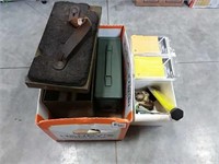 2 ammo boxes, orginizer with hardware