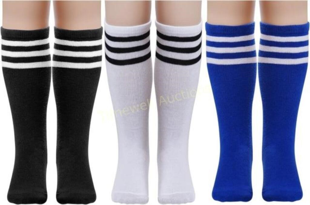 Dxhycc 3 Pairs Stripes Knee Socks 3-6 Years
