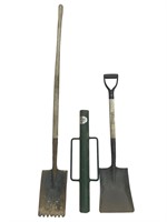 POST HOLE DRIVER and SMALL SHOVEL