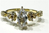GLAM MARQUIS CUT CZ ENGAGEMENT RING