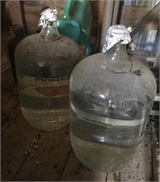 Pair of Five Gallon Glass Water Jugs