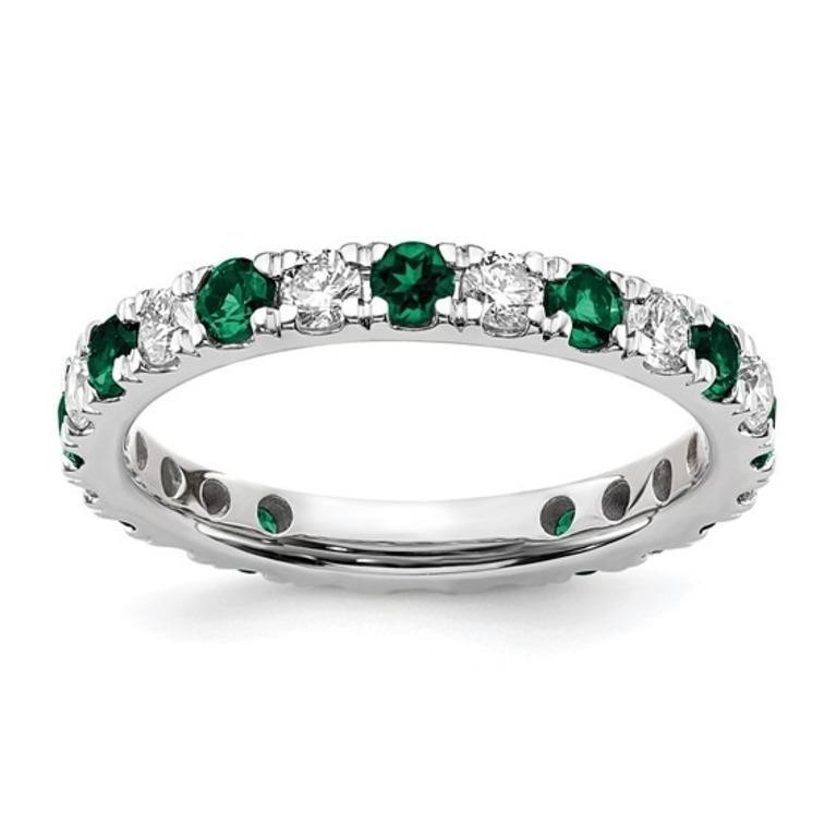 14k Lab Grown Diamond Emerald Ring