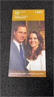 Unopened Royal Wedding 2011 Stamps