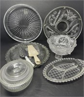 Glass Serving Plates and Bowls
