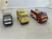 3 Tonka Vehicles - Bus & Trucks