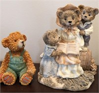 Lot of 3 Bear Figurines Resin