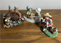 Lot of 3 Figurines Holly Hobbie Charming Falls