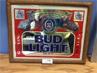 Vintage Stanford Art Bud Light Beer Mirror