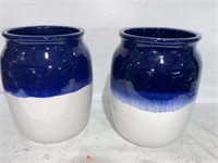 CERAMIC WASTE BASKETS/2QTY