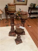 3- decorative candle holders