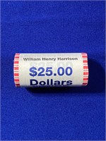 Group of (1) $25 Rolled Coins - W. Harrison