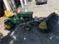 JOHN DEERE 140 TRACTOR WITH FRONT MOUNTED SWEEPER