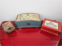 3 Wooden Storage Boxes See Pictures