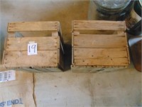 2 Wooden Bushel Crates