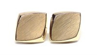 14K Gold Modernist Diamond Post Earrings