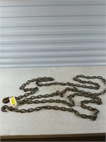 19 ft 5/8 chain with hooks on the ends