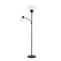 Style Selections 71-in Black Shaded Floor Lamp