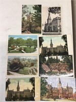 Lot of eight Alma College postcards.