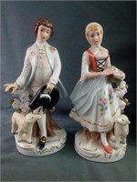 Beautiful Vintage Figurines Measure 10" Height