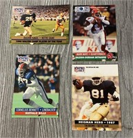 (4) 1991 Pro Set Football Cards