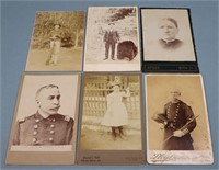 (6) Interesting Cabinet Card Portrait Photos