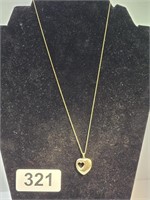 10K yellow gold 18" Chain w/ heart pendant 1.85gr