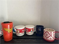 Retro Campbells soup plastic mugs w lids