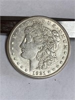 1921 S Morgan silver dollar