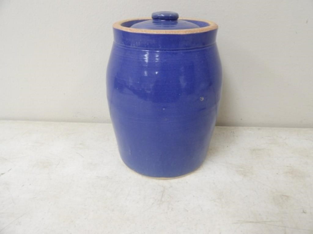 Blue Pottery Cookie Jar