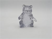 Mosser Glass Grizzly Bear paperweight  SIGNED M