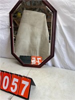 Wooden Oval Mirror  21 x 31 1/2