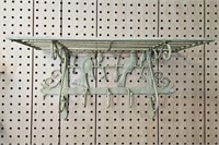Metal Bird Decor Shelf w/ 3 Hooks