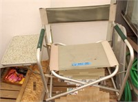 Bargain Lot:  Folding Chair with Side Table