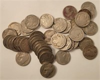 (40) Buffalo Nickels, 20's & 30's Dates
