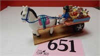 VEGETABLE CART FIGURINE 7 IN