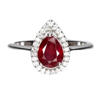 Natural Pigeon Blood Ruby Ring