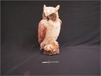 Owl figure made of natural materials, 20" tall