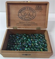 Marbles In A Vintage Benson & Hedges Wooden