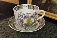 2pc Cup & Saucer "The Farmer's Arms" by Adams
