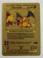 CHARIZARD GOLD POKEMON 24KT CARD